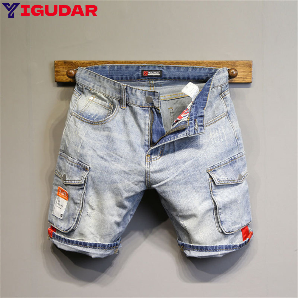 Fashion Brand Men Jeans Shorts - огляд і ціна Streetwear Brand Denim