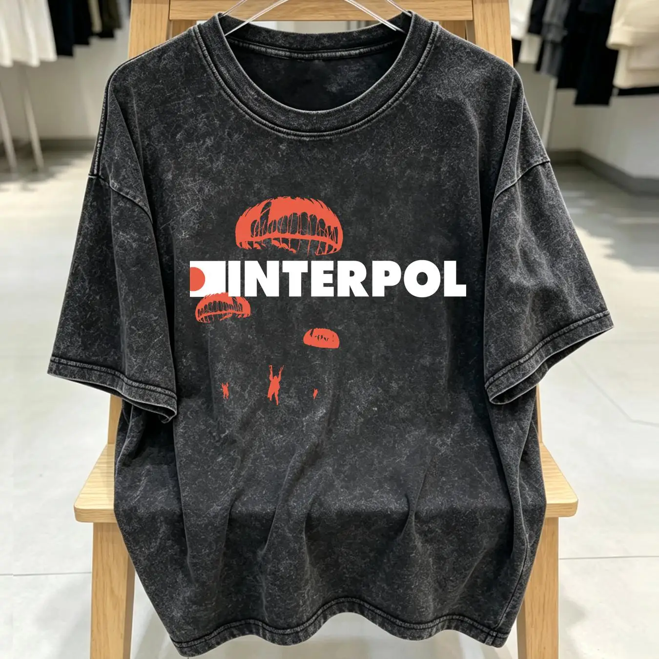 washed T Shirt Interpol band r - огляд і ціна Streetwear Brand Vintage